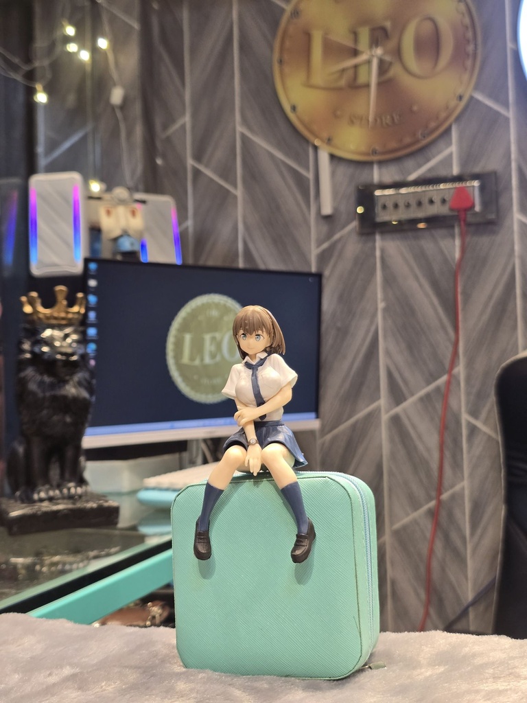 Anime Schoolgirl Sitting Figurine – Classic Japanese School Uniform Collectible